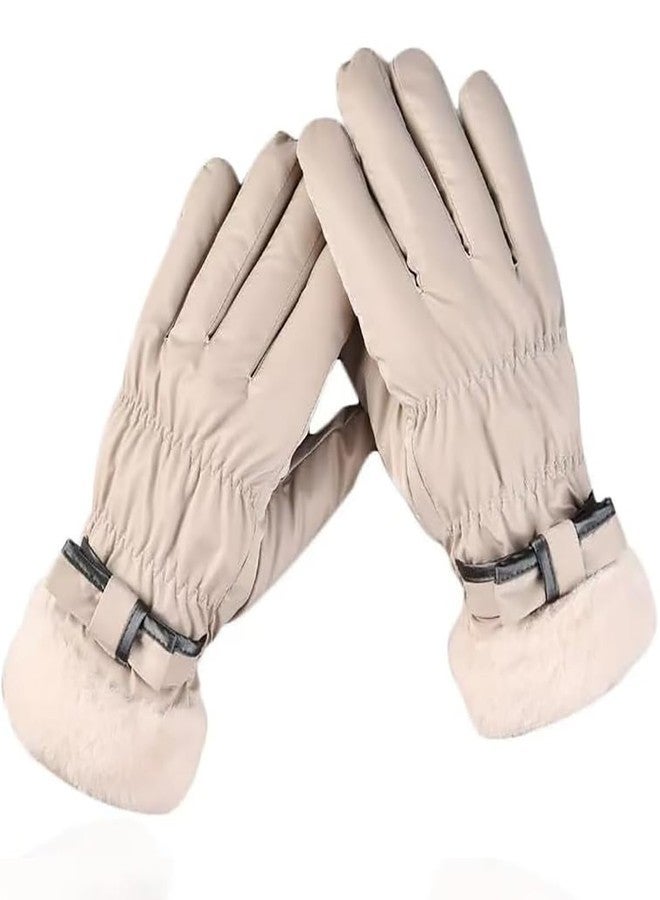 OVOY Womens Windproof Waterproof Thermal Touchscreen Outdoor Gloves Winter Warm Snow Gloves for Skiing Cycling - Image 1